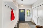 Extra large mudroom allows you to check your coats at the door 
